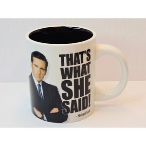 The Office Michael Scott Thats What She Said Coffee Mug White Black Ceramic 4in